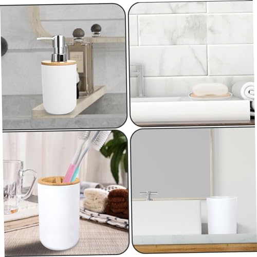 Wedhapy Bathroom Bin and Toilet Brush Set 4PCS