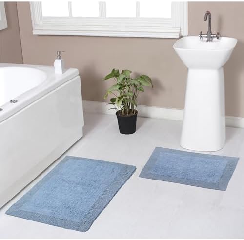 Home Weavers Luxury Reversible Cotton Bath Rug Set