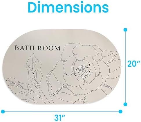 Super Absorbent Quick Dry Non-Slip Bath Mat 20 x 31