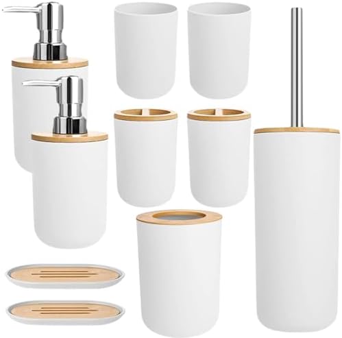 Wedhapy 4PCS Bathroom Bin Brush Set