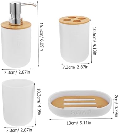 Cabilock Bathroom Cup Set 5pc Maroon