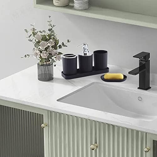 Bathroom Accessory Set of 5 - Black