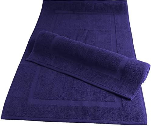 Premium Cotton Bath Mats Set 2 Pack Plum