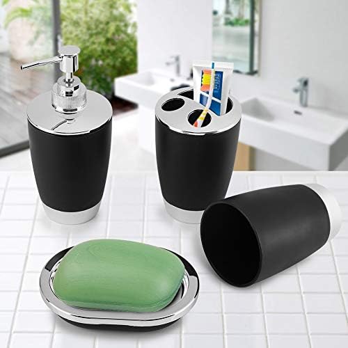 GYZOUKA 4Pcs Bathroom Accessories Set Black 1