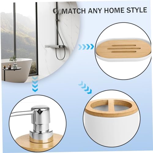 Wedhapy Bathroom Bin Toilet Brush Set 4PCS