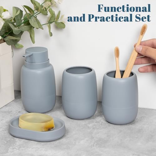 UHEY HOME 4 Piece Bathroom Accessory Set