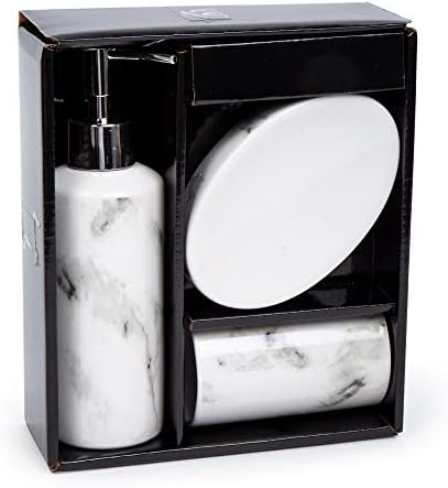 Bodico Marble Bathroom Accessory Set 3-Piece