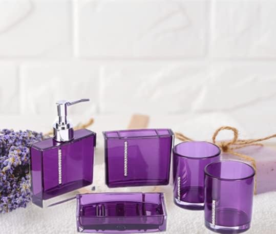 Zerodis 5pcs Acrylic Bathroom Accessories Set 1