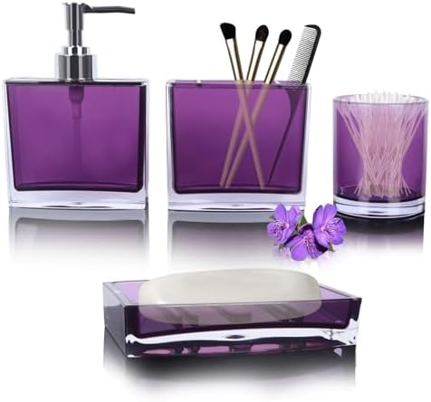 LGURT 4-Piece Premium Acrylic Bathroom Accessory Set