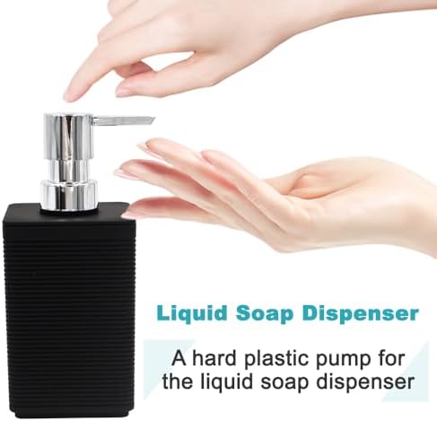 Liuonnam 4-Piece Bathroom Accessories Set Black