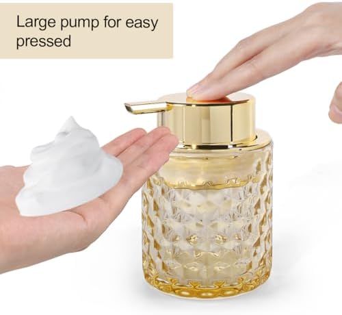 Fvstar Amber Glass Bathroom Accessories Set 2pcs 1