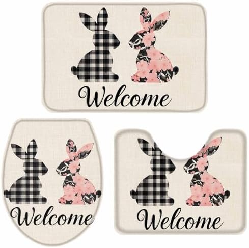 Wotrend Easter 3 Piece Bath Rug Set 1
