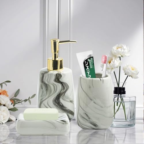 Comeon Ceramic Bathroom Accessory Set 3 Pcs Square
