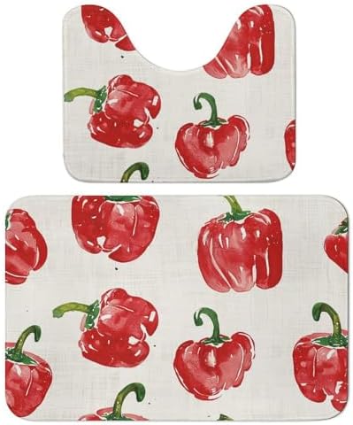 Ultra Soft 2-Piece Bathroom Rug Set with Non-Slip Mats