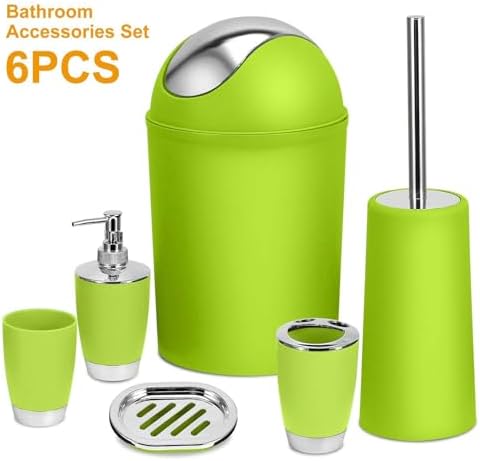 6 Piece Bathroom Accessories Set with Silver Finish