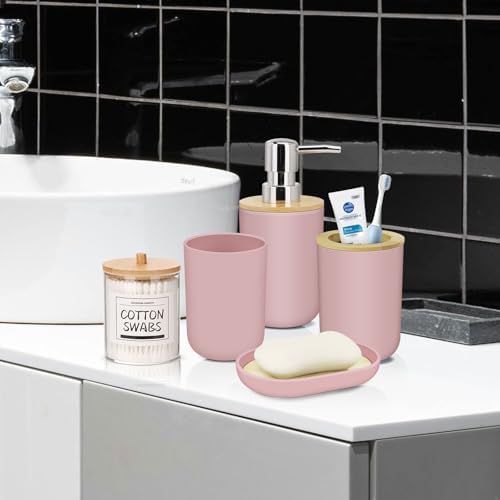 IMAVO Pink Bathroom Accessories Set 5 Piece
