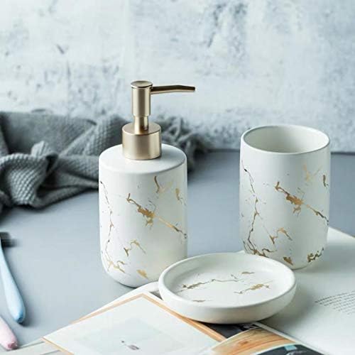 YYW Ceramic Bathroom Accessory Set - 3 Piece White