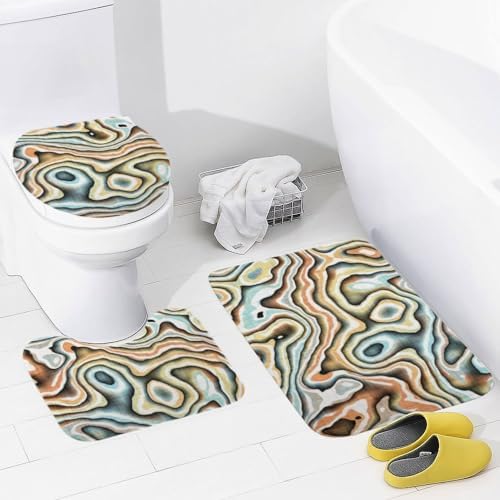 ZHONGJI 3-Piece Bath Rug Set Extra Soft Non-Slip