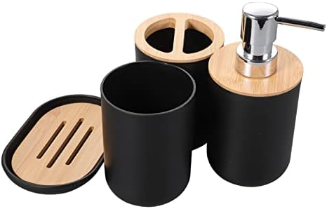 DRESSOOS 4pc Bathroom Accessory Set with Holder Soap Dish Lotion Bottle