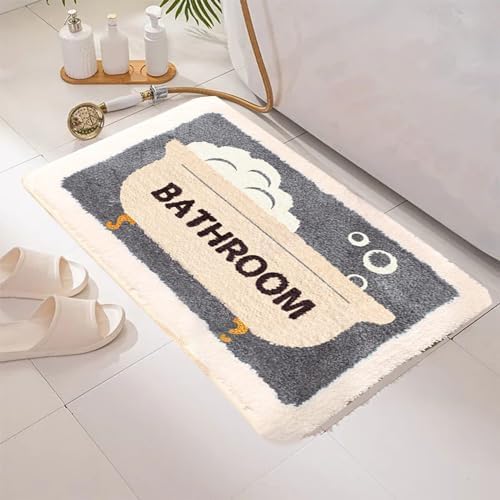 Thick Soft Microfiber Bath Rug 19x26in Non-Slip