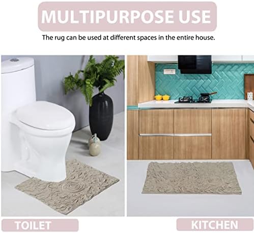 Home Weavers Bell Flower 2 Piece Bath Rug Set