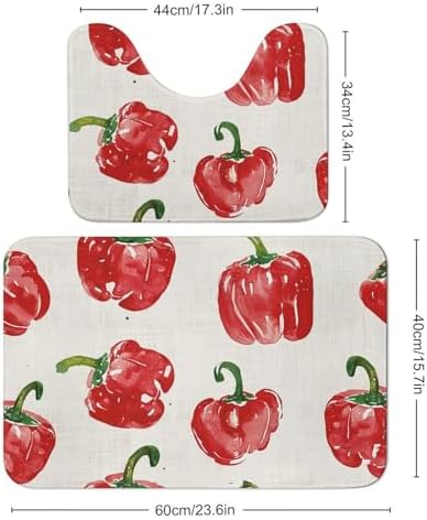 Ultra Soft 2-Piece Bathroom Rug Set with Non-Slip Mats