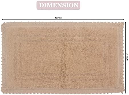 Home Weavers Reversible Bathmat 24x40 Linen Cotton