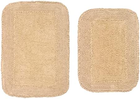 Home Weavers Radiant 100 Cotton Bath Mat Set 2 Piece SM Non Slip