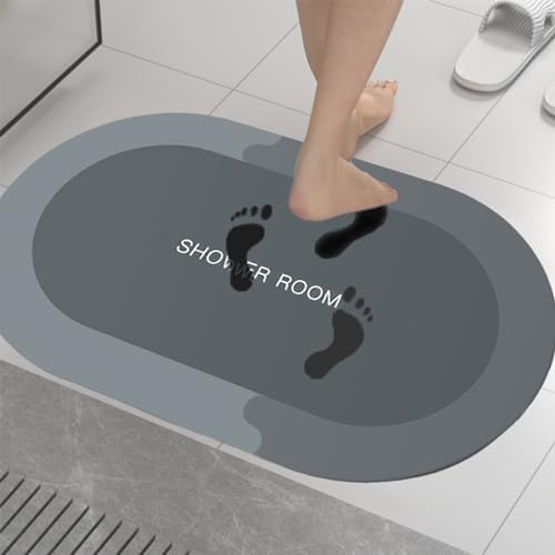 Ultra Thin Non-Slip Bath Mat with Rubber Backing