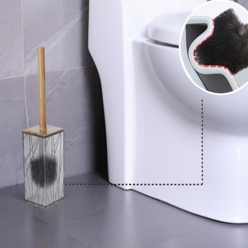 Clear Gray Bamboo Bathroom Accessories Set 6PCS