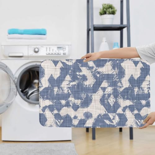 French Linen Mottled Print 3-Piece Bath Rug Set 1