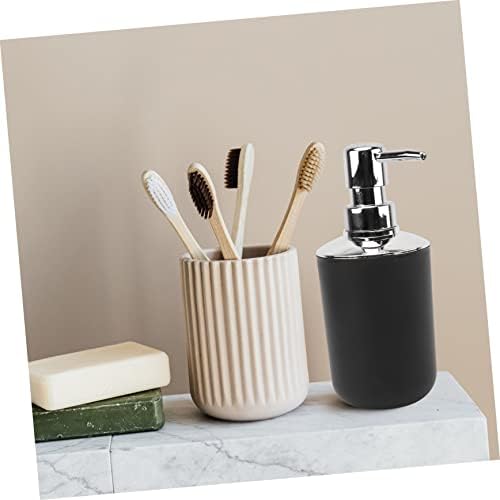Ciieeo Modern Red Black Bath Accessory Set