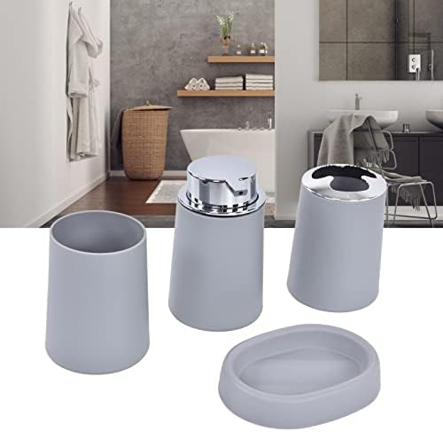 4 Piece Bathroom Accessory Set - Gray
