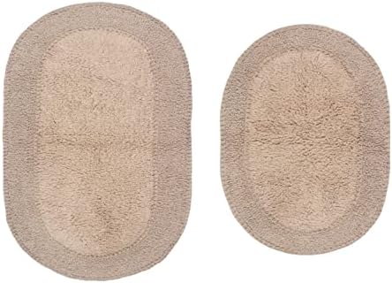 Home Weavers Double Ruffle Bath Rug Set 2 Piece