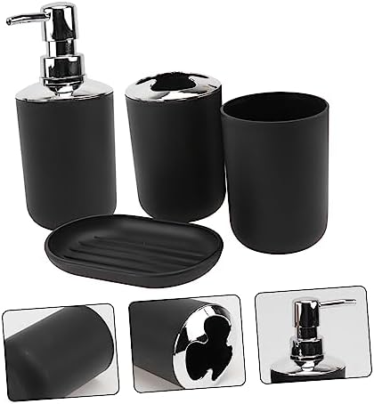 HOLIDYOYO 4pc Modern Bathroom Tumbler Set