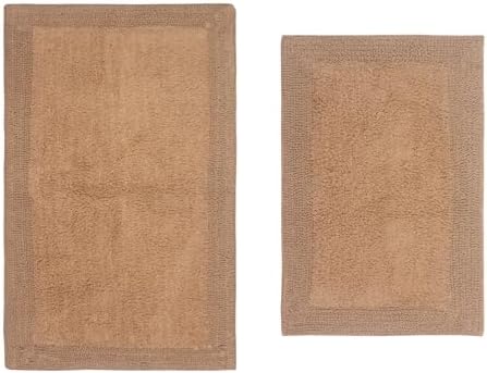 Home Weavers Luxury 100 Cotton Reversible Bath Rug Set