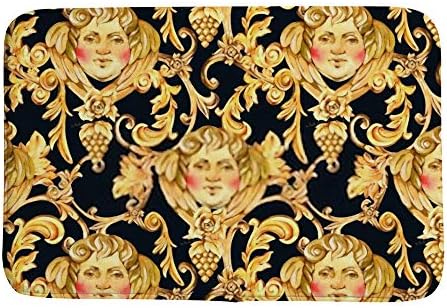 ZHIMI Watercolor Golden Angel Pattern Bath Rug