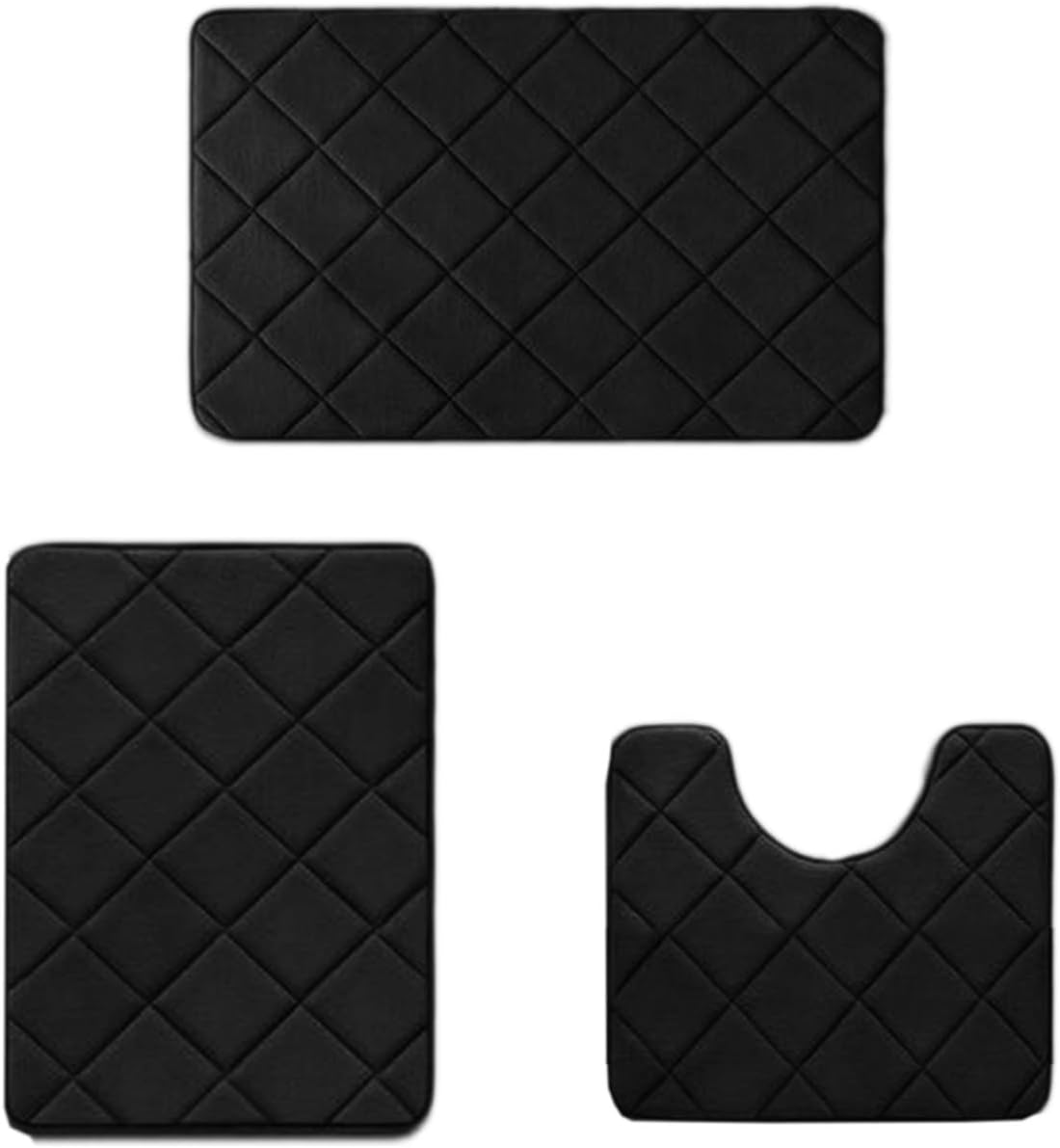 Soft Non-Slip Bath Mat Set 3 Pieces