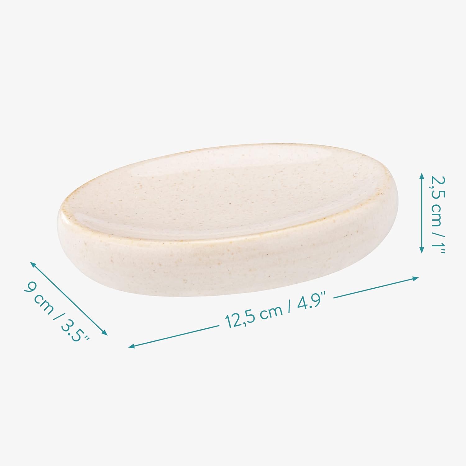 Navaris Ceramic Bathroom Accessories Set 3 Pieces
