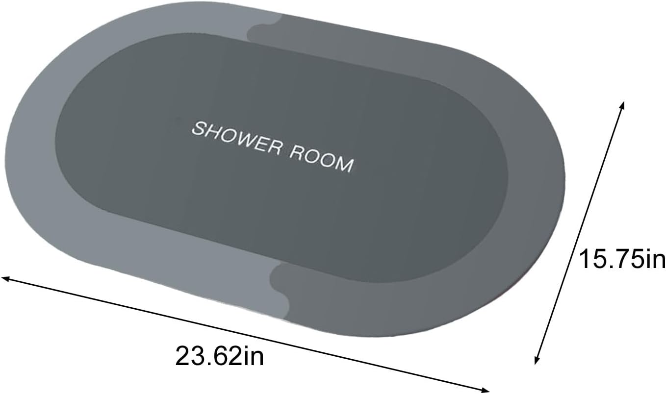 Luxuriate Bath Rug with Non-Slip Rubber Backing