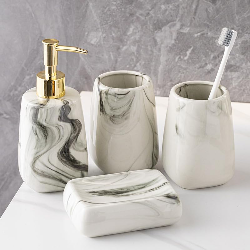 Comeon Ceramic Bathroom Accessory Set 3 Pcs Square