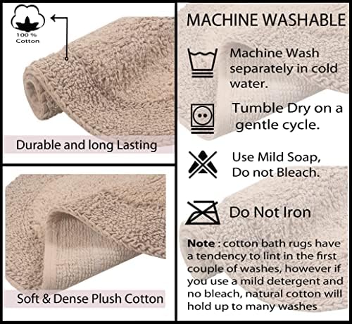Home Weavers Double Ruffle Cotton Bath Rug Set 28 Round