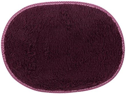 QAZIUY 16x12 Inch Non Slip Bath Mat - Soft Microfiber Shaggy Hot Pink