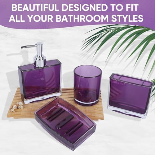 LGURT 4-Piece Premium Acrylic Bathroom Accessory Set
