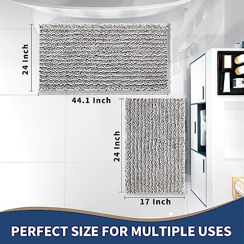 Yimobra 2 Piece Bath Rug Set Non-Slip Chenille Mats