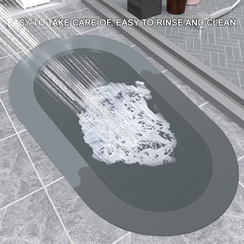 Luxuriate Bath Rug with Non-Slip Rubber Backing