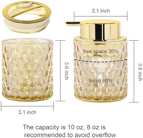 Fvstar Amber Glass Bathroom Accessories Set 2pcs 1