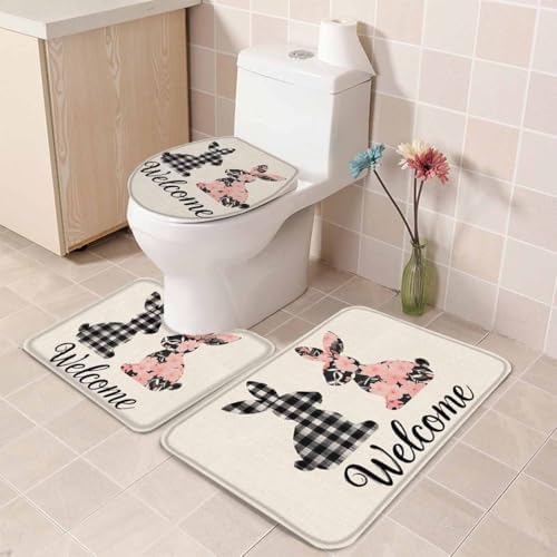 Wotrend Easter 3 Piece Bath Rug Set 1