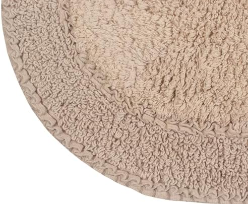 Home Weavers Double Ruffle Cotton Bath Rug Set 28 Round