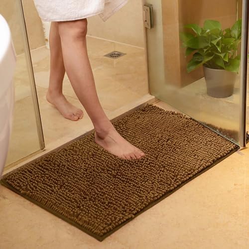 Gooddyiyukey Black Non-Slip Bath Rug Set